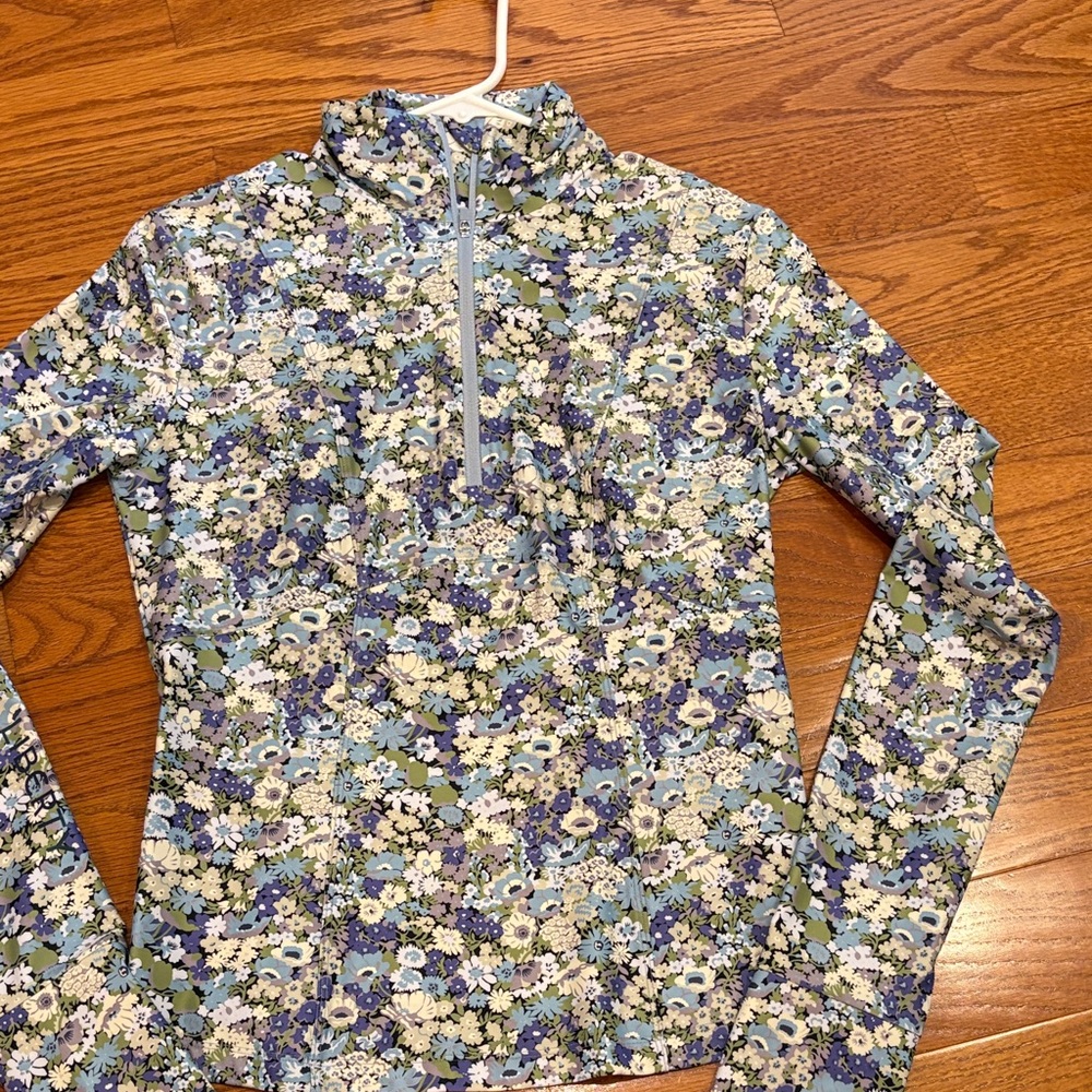 Liberty Blue Floral 1/4 Zip
